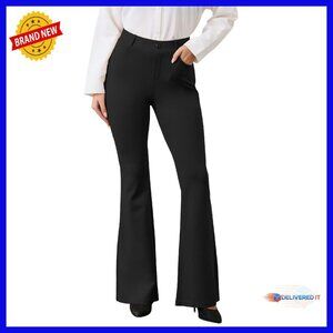 High Rise Flare Yoga Dress Pants Soft Pull On Work Office